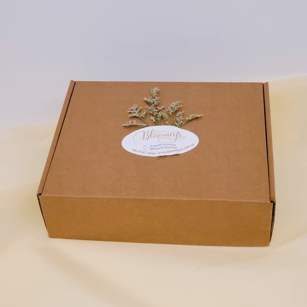 Gray Preserved Floral Display Frame